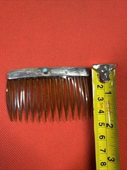NAVAJO 925 Sterling Silver – Vintage Turquoise Hair Comb Clip
