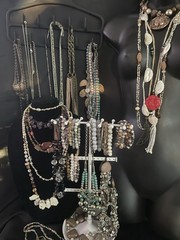 Vtg 90s-Now Chunky Jewelry Lot Boho Curated Stone Bead Labels 50pc Wear