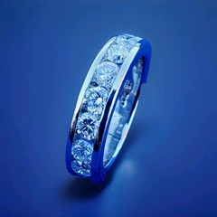 EARTH MINED REAL Diamond Wedding Band SOLID PLATINUM Anniversary Ring Size 5.25