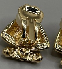 Nolan Miller Pink Venus Women’s Clip On Earrings Gold Plated Crystals
