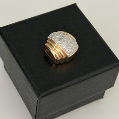 Ross Simons 925 Sterling Silver Genuine Diamond Slide Pendant Gold Vermeil 2Tone
