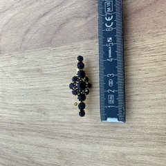 Vintage brooch – USSR jewelry – soviet red stone – Czech Republic
