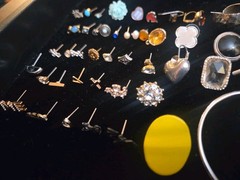 Lot Of Vintage Costume Jewelry Single Earrings Clip On Pierced Craft