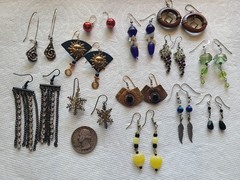 13 pr Colorful Vintage Estate Modern Costume Jewelry Earrings Lot Grapes Suns