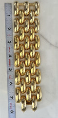 Vtg Italian Bracelet Brev. Pat. gold Plate 1960s Mid Century 8″ (CLASP DAMAGED)