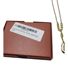Vintage Barzel 18kt Gold Plated Gold,Green,Yellow Citrine 10″ Necklace