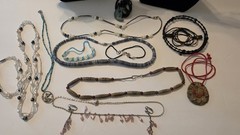 Vintage Retro MCM Beaded 13 Necklace Various Colors 3 Earrings, 3 Bracelets