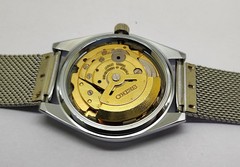 Vintage Seiko 5 Automatic Men steel Day Date 17 jewel Refurbished Japanese wrist