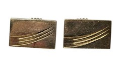 Vintage MCM Cuff Links Marked 0.925 Set Sterling Silver