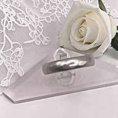 Men’s Dome 925 Sterling Silver Plain Wedding Band Ring, size 11.25