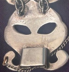 Vintage 7″.5 Mexican Silver inlaid Abalone Link Bracelet