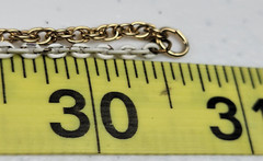 Vintage Gold And White Double Chain Necklace 30.5 In Spring Ring Clasp