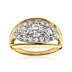 Vintage 1.00 ct. t.w. Diamond Cluster Ring in 14kt Yellow Gold. Size 5.5