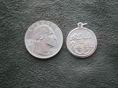 Date to Remember Vintage Sterling Silver Charm Pendant 3.0g No Engraving