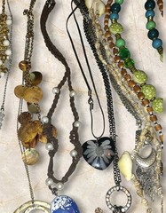 55 Pc Mixed Costume Jewelry Lot Necklaces Bracelets Signed Trifari AE Gwen Boho