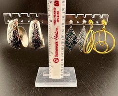 Large Vintage Earrings 1980’s/1990’s Five Pairs Dangly