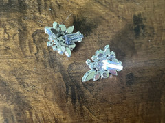 Vintage Weiss Rhinestone Silver Bracelet & Matching Earrings Statement Set