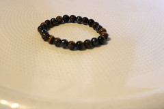 Teen’s Stretchable Bracelet with Multicolored Brown Round Balls 8″ Diameter,