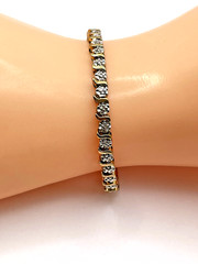 HSN 18kt Gold over .925 Sterling Silver Diamond Accent Tennis Bracelet 7″