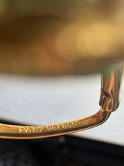 Vintage Domed Cocktail Ring with Adjustable Band Patent Number Stamped Inside