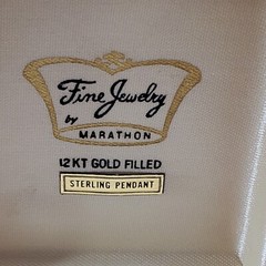 Marathon Fine Jewelry 12 KT Gold Filled Sterling Pendant Genuine Cameo