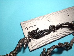 Antique 1920s Carl Schon Seahorse Sterling Silver Bracelet, 11,74 grams