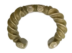 Heavy Vintage Manilla Fulani Currency Cuff Bracelet ~ Bronze Brass Copper Alloy
