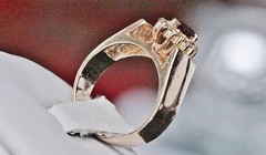 14k yellow gold 0.66ct natural diamond size 5.5 ring ruby vintage heated 4.8gr