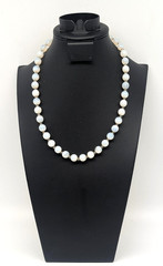 Vintage Opalite 10mm Bead Necklace 21″L Beautiful!