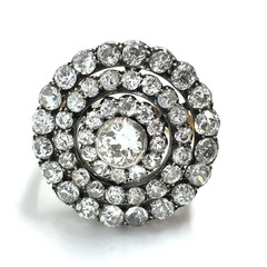 Vintage Stunning 14k Yellow White Gold Halo Cocktail 4.61CT Diamond Ring Estate
