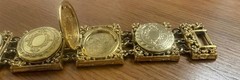 Vintage Arthur Pepper “ART” Filigree Locket Chain Bracelet