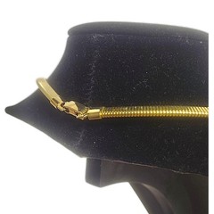 Vintage Gold Tone Omega Snake Chain Necklace 16.5 Inches