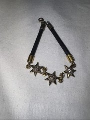 Sterling Silver Sun Moon Star Charm Bracelet 925 Celestial Vintage 7.5 “