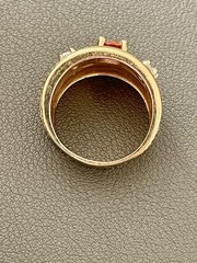 10KT Yellow Gold 0.80CT Citrine & 0.25CTW Diamond Ring. Size 7(B42)