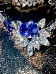 Vintage High-End Rich Rhinestones Clear & Amethyst Sparkling Stones Necklace