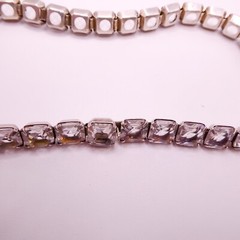 Antique Art Deco Rivere Choker Necklace Sterling Silver Signed H&H Womens