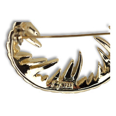 Vintage New Old Stock Sarah Coventry Circular Gold Tone Silver Tone Brooch Pin