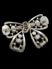 Vintage Eisenberg Original Rhinestone Bow Brooch