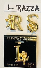 100 Vintage INITIAL Letter Brooch Pins Lot 35 Signed Trifari Sarah Anne Klein