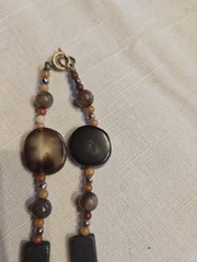 Vintage Bovine Bone Horn Bead Necklace Natural Handmade Tribal Boho Retro