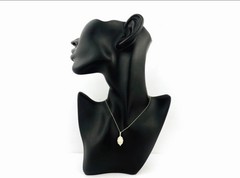 14kt yellow gold necklace with 1.98 carat Marquise Cut lab grown diamond IGI