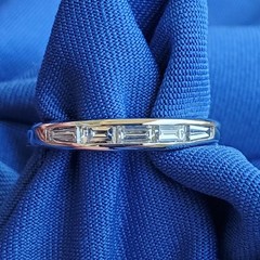 Original EARTH MINED DIAMOND slim Wedding BAND Antique PLATINUM Stacking RING
