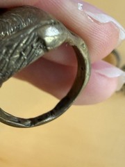 Vintage Solid Brass Handmade Animal Rings Frog Lion Cat & Turtle Artisan Art Lot