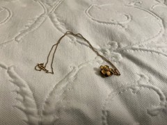 1/20 14K Gold-filled Rose Pendant w/ Necklace 4.75g