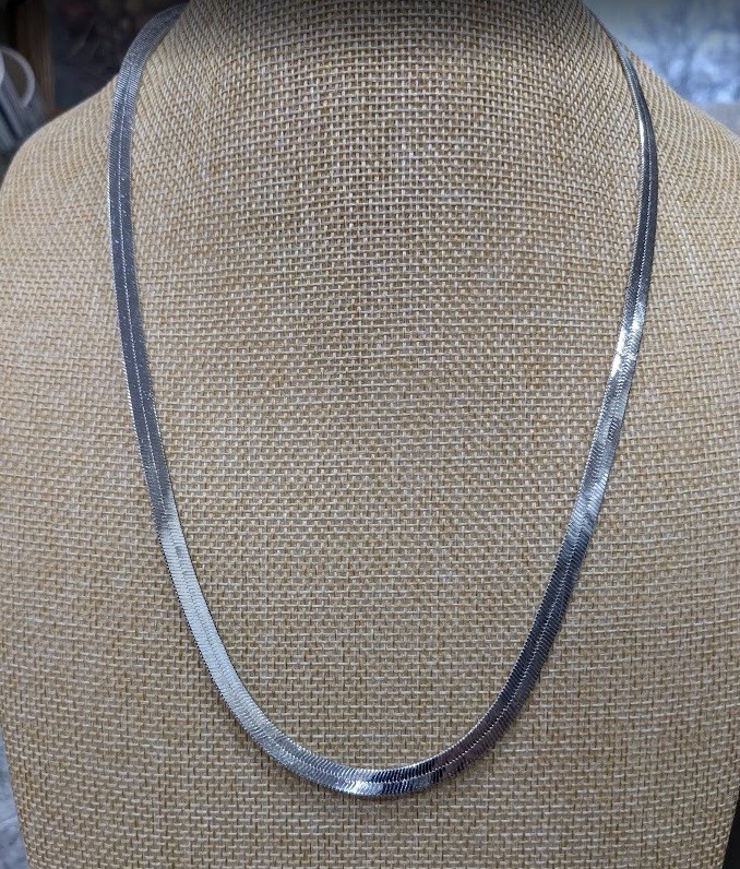 Vintage Revlon Flat Herringbone Necklace FREE SHIPPING