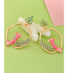 Statement earrings,Wedding earrings,Parrot earrings,Bridemaids earrings,Earrings