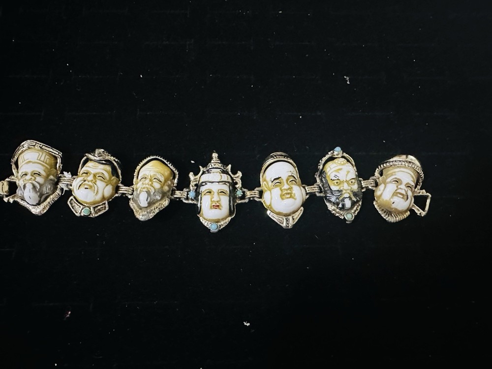 Vintage Selro Selini Bracelet “Seven gods of happiness” 7.5”