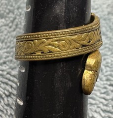 VTG Spain Metal Coiled Ring Double Eagle Head Scroll-work Size 7 RD5