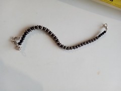 Dark Blue Or Black Gemstone Beaded Bracelet