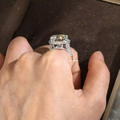 6Ct Round Cut Lab Created Diamond Halo Engagement Ring In 14K White Gold Ring